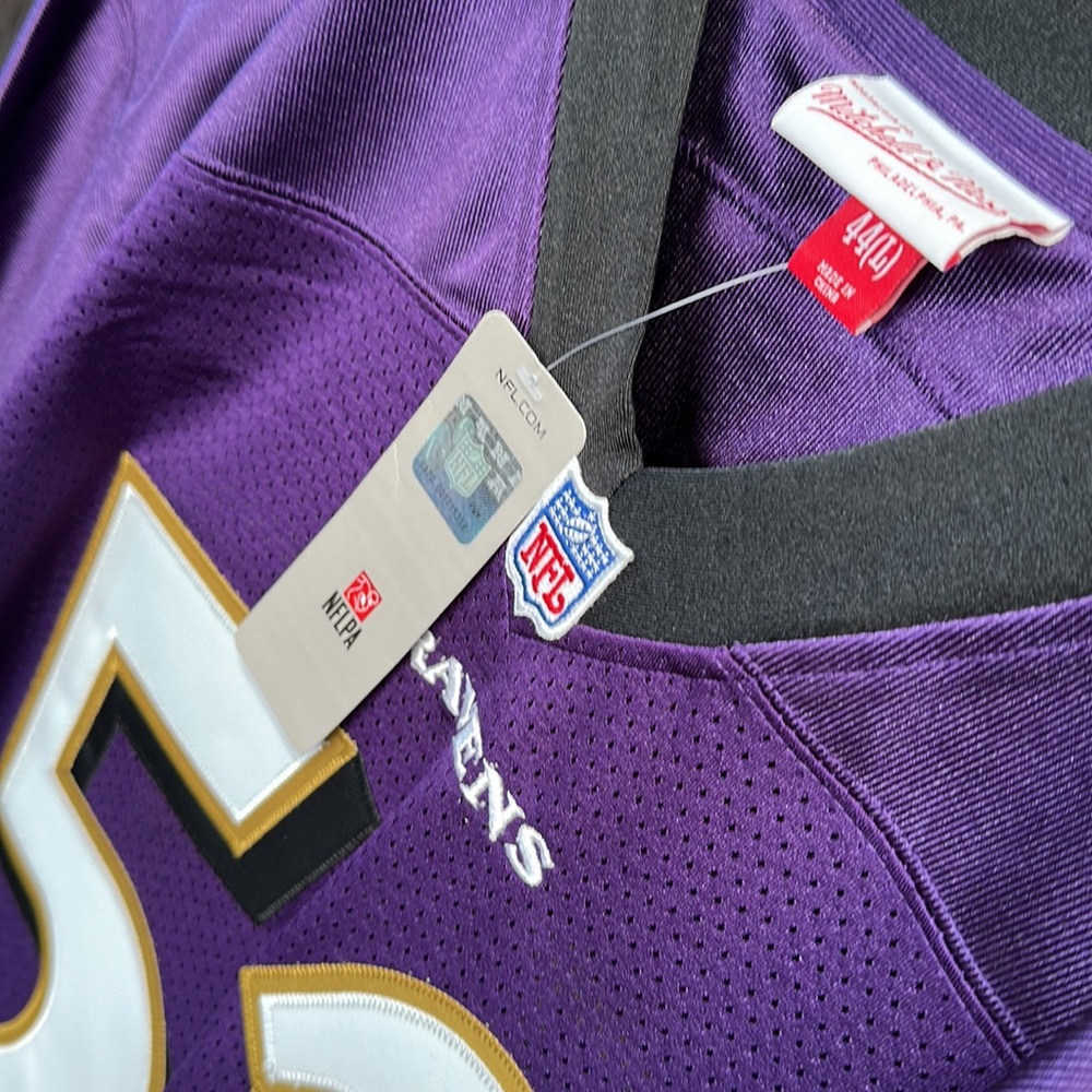 Ray Lewis Baltimore Ravens Mitchell & Ness 2000 Authentic Throwback Jersey - Picture 4 of 8